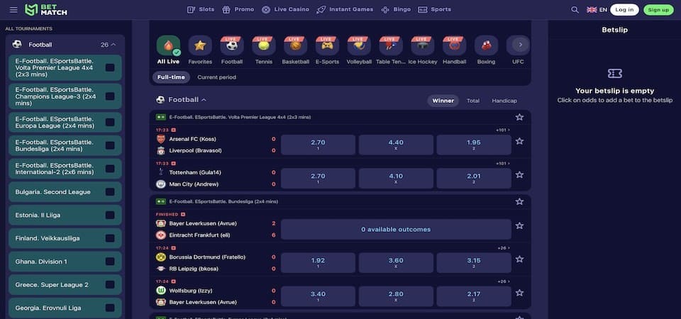Betmatch sport betting main